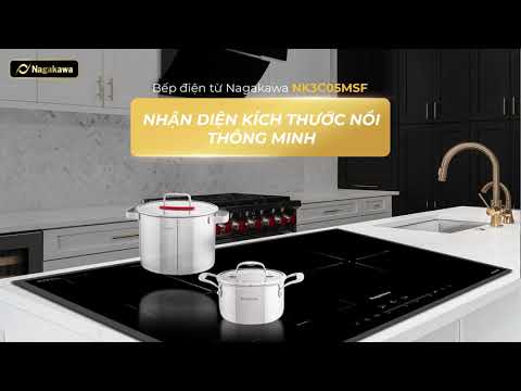 Bếp điện từ Nagakawa NKC05MSF | Đa vùng nấu, Đa dạng món ngon