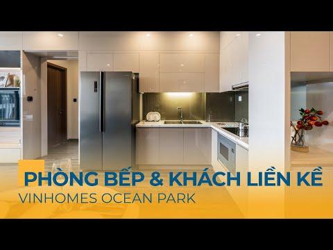 Malloca l Thiết kế Phòng Bếp &amp; Khách Liền Kê Căn hộ Vinhomes Ocean Park