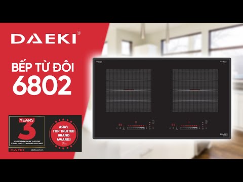 BẾP TỪ ĐÔI DAEKI DIC-6802: BOOSTER NẤU SIÊU NHANH, TIẾT KIỆM ĐIỆN NĂNG ĐẾN 30%