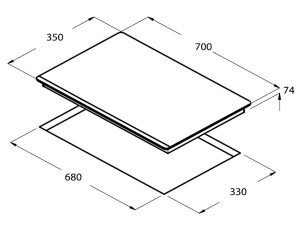 kich thuoc lap dat bep tu nodor IBS 37 SLIM