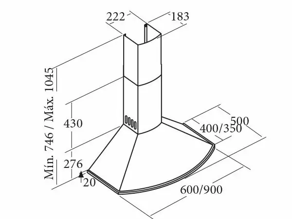 kich thuoc lap dat may hut mui cata clasica 60 wh