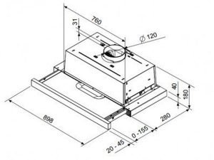 Máy hút mùi Hafele HH-TG90E 1 kich thuoc lap dat may hut mui hafele hh tg90e