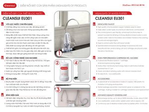 Máy lọc nước Mitsubishi Cleansui EU301 4 catalogue may loc nuoc mitsubishi cleansui eu301