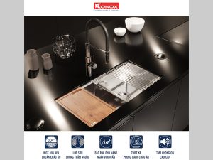 Chậu rửa bát Konox Workstation Undermount Sink KN8745DUB 6 cong nghe chau rua bat konox kn8745dub