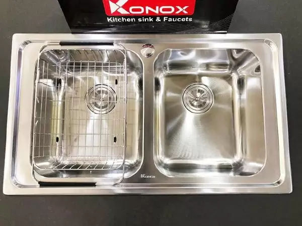 hinh anh thuc te chau rua bat konox premium KS8650 2B