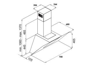 kich thuoc lap dat may hut mui bauer BC 70ESC