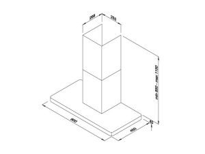 kich thuoc lap dat may hut mui malloca K900A