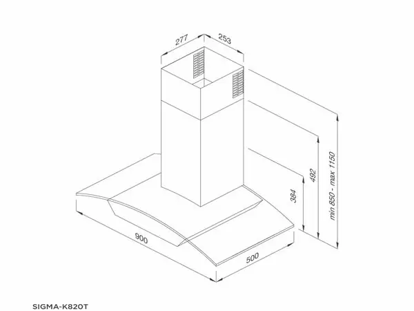 kich thuoc lap dat may hut mui malloca SIGMA K820T
