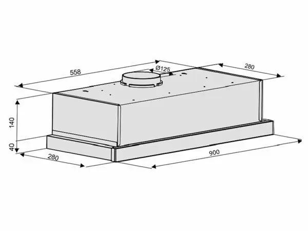 kich thuoc lap dat may hut mui nodor EXTENDER PLUS INOX 900