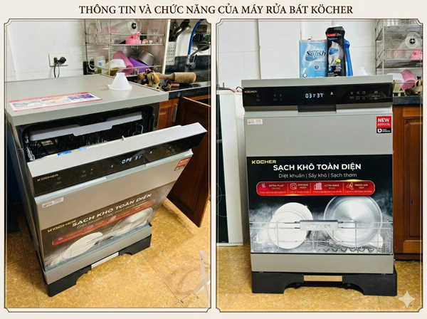 Kích thước & công suất máy rửa bát