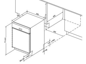 Máy rửa bát Eurosun SMS78EU12EB 10 kich thuoc lap dat may rua bat eurosun sms78eu12eb 1