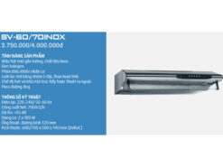hinh anh catalogue may hut mui sevilla sv 60inox