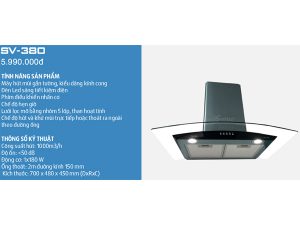 hinh anh catalogue san pham may hut mui sevilla sv 380