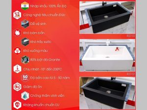 Chậu rửa Carysil REC1 9 cac mau ma chau rua carysil rec1