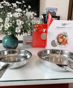 Chảo từ Fissler INOX CRISPY STEELUX PREMIUM 28cm 1 vo hop chao tu fissler inox crispy steelux premium 28cm