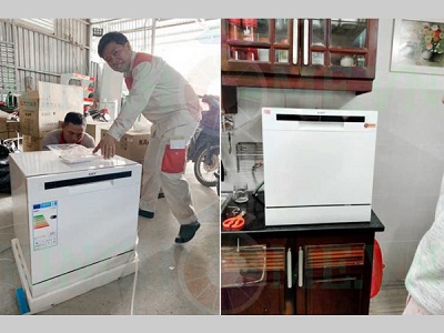 máy rửa chén 8 bộ bát đĩa châu Âu