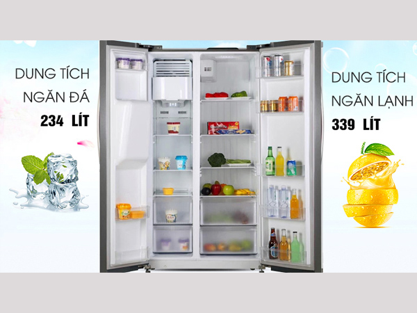 Tủ lạnh Kaff KF-BCD606MBR nhập khẩu Thái Lan (Thailand)