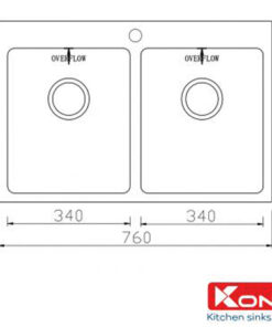 kich thuoc chau rua chen konox topmount unico 7650