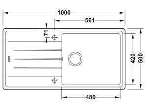 Chậu rửa chén Hafele HS20-GED1S60 5 kich thuoc chau rua chen hafele hs20 ged1s60