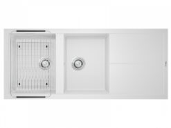chau rua bat granite sink livello smart 1160 silver