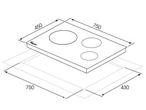 Bếp từ Kapani K-77214S 1 kich thuoc lap dat bep tu kapani k 77214s