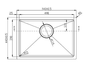 kich thuoc lap dat chau rua bat chong suoc konox kn5444su desko