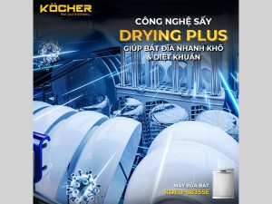 Máy rửa bát Kocher KDEU 8835 SE 3 cong nghe say drying may rua bat kocher kdeu 8835 se
