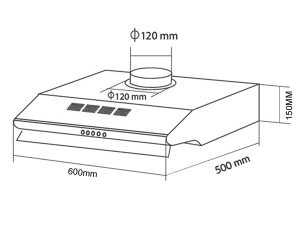 Máy hút mùi Eurosun EH-60C05D 4 kich thuoc lap dat may hut mui eurosun eh 60c05d