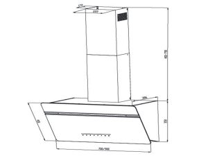 Máy hút mùi Eurosun EH-90CN78W 4 kich thuoc lap dat may hut mui eurosun eh 90cn78w