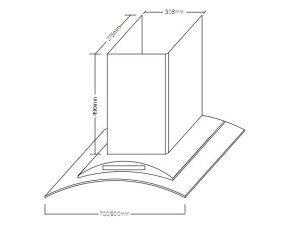 Máy hút mùi Fandi FD VK90 4 kich thuoc lap dat may hut mui fandi fd vk90