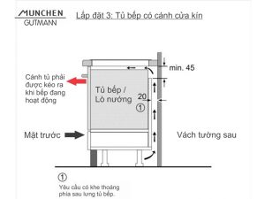 yeu cau co khe thoang phia sau bep tu munchen m216max a