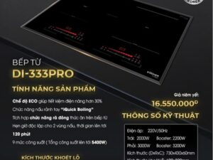 Bếp từ Kocher DI-333Pro | Giá: 11.992.000 ₫ (giảm 29%)