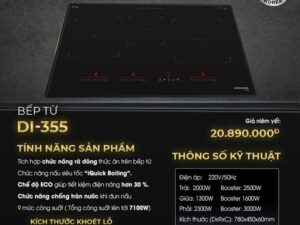 Bếp từ Kocher DI-355 | Giá: 16.700.000 ₫ (giảm 20%)