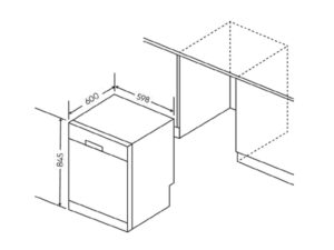 Máy rửa bát Daeki KDEU-8818SMDK 1 kich thuoc lap dat may rua bat daeki kdeu 8818smdk