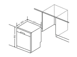 Máy rửa bát Daeki KDEU-8835SMDK 1 kich thuoc lap dat may rua bat daeki kdeu 8835smdk