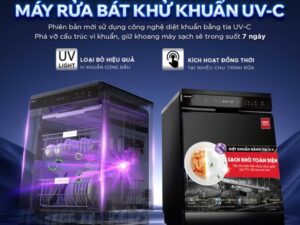 Máy rửa bát Kocher 15UV sấy khô