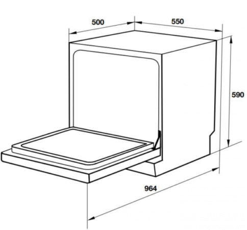Máy rửa bát Hafele HDW T5551B 2