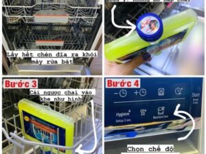 anh dung dich ve sinh may rua bat finish 250ml cach lam