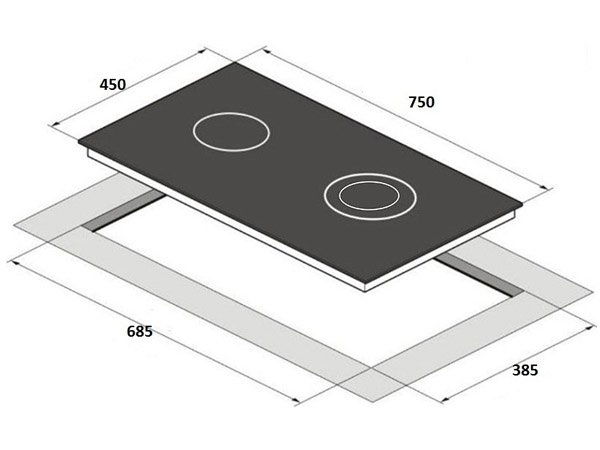 kich thuoc lap dat bep tu kocher Di 882 Pro