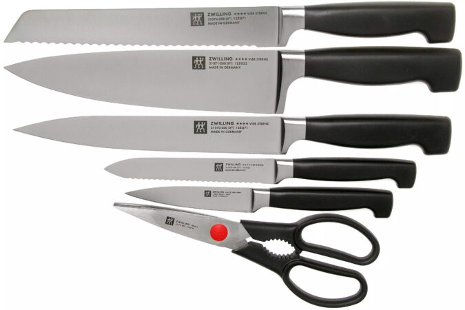 Bộ dao tự mài Zwilling Vterne four star tự mài 7 chi tiết