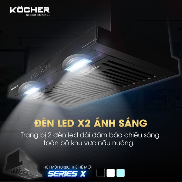 Máy hút mùi Kocher công suất khủng, vận hành siêu êm 1