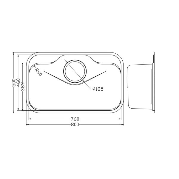 Chậu rửa bát Moomton M8050 Chậu rửa bát Moomton M8050