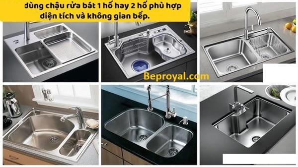 Nên mua chậu rửa bát 1 hố hay 2 hố? Tư vấn chọn kích thước chuẩn?