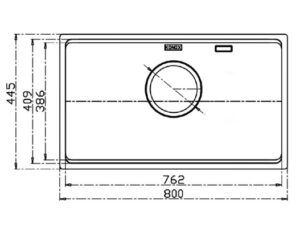 chau rua chen konox workstation sink dekor 8044su TSKT