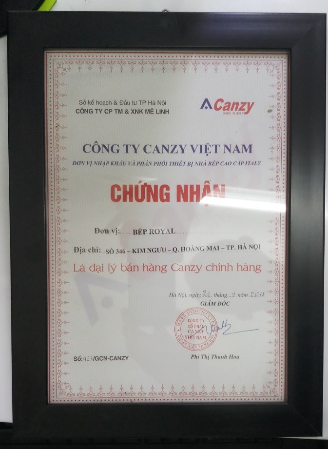 Bếp từ Canzy CZ-930I 12 Bếp ROYAL là đại lý chính thức của canzy