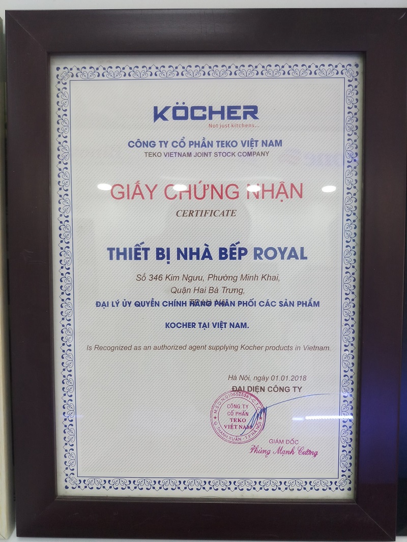 Máy rửa bát Kocher KDEU-8828SEMI 6 Bếp ROYAL là đại lý chính thức của kocher