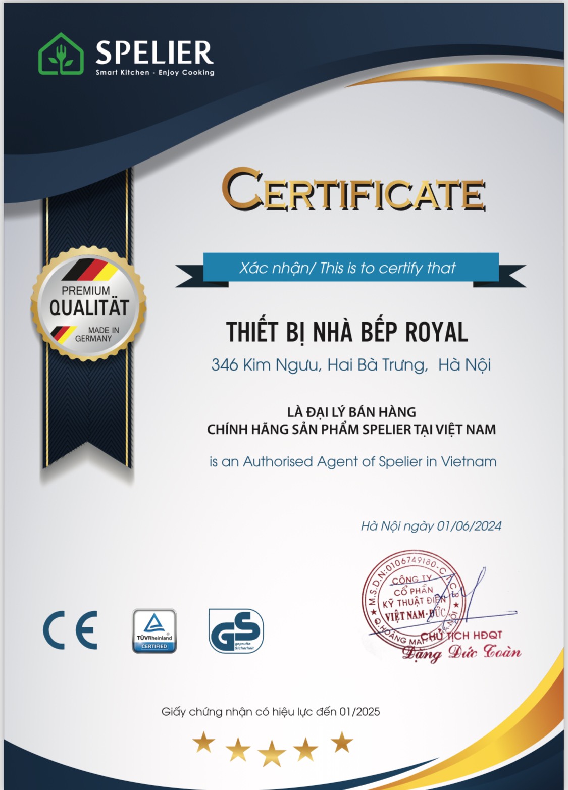 Máy hút mùi Spelier SP 350 9 Bếp ROYAL là đại lý chính thức của spelier